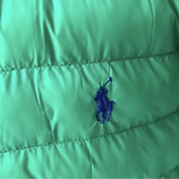 Polo Ralph Lauren Green Packable Puffer Jacket Water Repellent 156011 Men's L - Picture 5 of 6